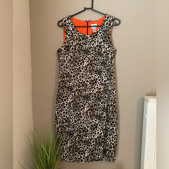 Chico’s Cheetah Sleeveless dress. Lined. Size 1.0/M. - Picture 1 of 9